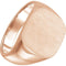 Men's Closed Back Signet Ring, 14k Rose Gold (16mm) Size 11