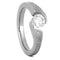 The Men's Jewelry Store (Unisex Jewelry) Diamond, Gibeon Meteorite 7mm Comfort-Fit Titanium Bypass Engagement Ring (.47 Ct, Color G, Clarity SI1)