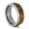 The Men's Jewelry Store (Unisex Jewelry) Bethlehem Olive Wood Inlay 8mm Comfort Fit Titanium Wedding Band