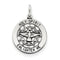 Sterling Silver Antiqued Holy Spirit Dove Medal (20X19MM)