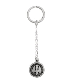 Holy Spirit Medal Key Chain, Sterling Silver