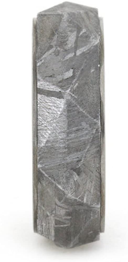 Geodesic Gibeon Meteorite 7mm Comfort-Fit Matte Titanium Band, Size 6.75