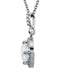 Diamond Halo Pendant Necklace, Rhodium Plate 14k White Gold, 18" (11/6 Cttw)