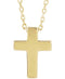 Petite Cross 14k Yellow Gold Pendant Necklace 16" and 18"