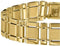 Men's Italian 13mm Brushed and Polished 14k Yellow Gold Rectangle Link Bracelet, 8.5 Inches