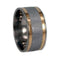 18k Yellow Gold, Gibeon Meteorite 10mm Comfort-Fit Titanium Band