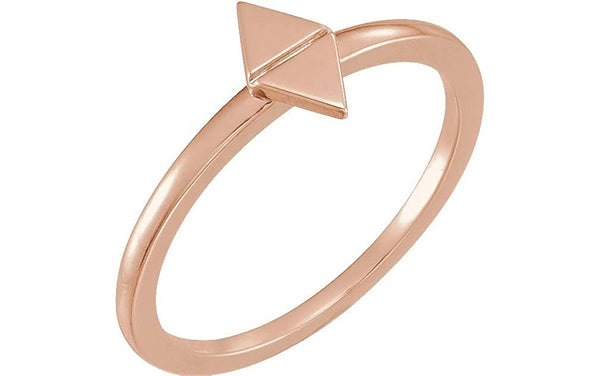 Geometric Stackable Ring, 14k Rose Gold