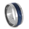 Blue Box Elder Burl Wood 10mm Titanium Comfort-Fit Wedding Band