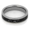 Black Stardust Inlay 5mm Comfort-Fit Titanium with Gibeon Meteorite Shavings Ring