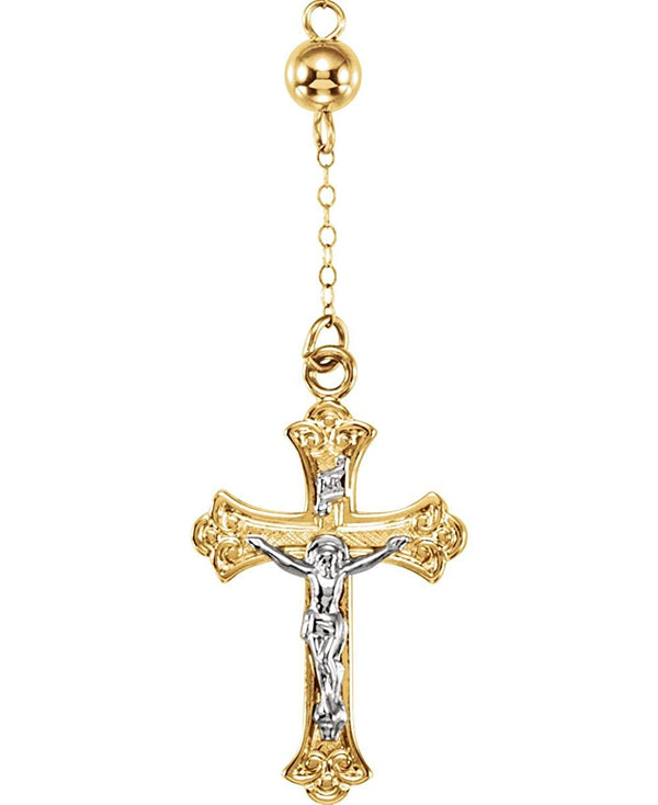 14k Yellow Gold Two-Tone Rosary