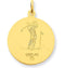 24k Gold-Plated Sterling Silver St. Christopher Golf Medal