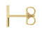 Initial Letter 'Y' 14k Yellow Gold Stud Earring (Single Earring)