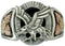 Mens Oxidized Sterling Silver Eagle, 12k Green Gold, 12k Rose Gold, Onyx Ring, Sizes 9, 9.5, 10, 10.5, 11, 11.5,