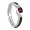 Ruby, Dinosaur Bone 3.5mm Comfort-Fit Titanium Bypass Engagement Ring