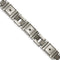 Men's Antiqued Brushed Stainless Steel CZ Bracelet, 8.75"