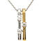 Two-Tone Diamond Necklace in 14k White Gold and Rhodium Plate 14k Yellow Gold, 18"