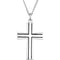 Inlay Cross Sterling Silver Nacklace, 24"