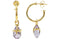 Missoma Amethyst Hoop Earrings, 18K Yellow Vermeil