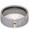 2-Stone Tension Set White Sapphires, Gibeon Meteorite 8mm Comfort-Fit Titanium Wedding Band, Size 4.25