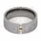 2-Stone Moissanite, Gibeon Meteorite 8mm Comfort-Fit Titanium Wedding Band