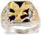 Men's 10k Yellow Gold Eagle Onyx Ring, Sterling Silver, 12k Green and Rose Gold Black Hills Gold