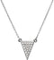 Platinum Diamond Triangle Necklace, 16.5" (.2 Ctw, GH Color, SI2-SI3 Clarity)