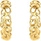 Fancy Hoop Earrings, 14k Yellow Gold, 5.97mm