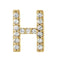 14k Yellow Gold Gold Diamond Letter 'H' Initial Stud Earring (Single Earring) (.07 Ctw, GH Color, I1 Clarity)