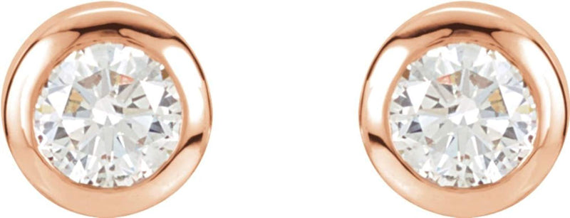 Diamond Stud Earrings, 14k Rose Gold (1 Cttw, Color GH, Clarity I1)