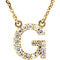 14k Yellow Gold Diamond Initial 'G' 1/6 Cttw Necklace, 16" (GH Color, I1 Clarity)