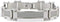 Men's Brushed and Polished Stainless Steel 10 mm Grey Carbon Fiber Inlay Bracelet, 8.25 Inches