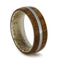 Lyptus Wood, Matte Titanium 6.5mm Comfort-Fit Deer Antler Band