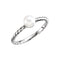 White Freshwater Cultured Pearl Rope-Trim Ring, Rhodium-Plated 14k White Gold (5.5-6mm)