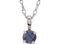 Children's Imitation Alexandrite 'June' Birthstone Sterling Silver Pendant Necklace, 14"