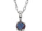 Children's Chatham Created Alexandrite 'June' Birthstone 14k White Gold Pendant Necklace, 14"