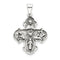 Sterling Silver Antiqued 4-Way Cross Medal (36X35MM)