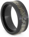 Deer Antler 8mm Comfort-Fit Black Ceramic Sleeve Wedding Band, Size 11.75