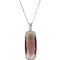 Smoky Quartz Antique Cushion Sterling Silver Necklace, 18"