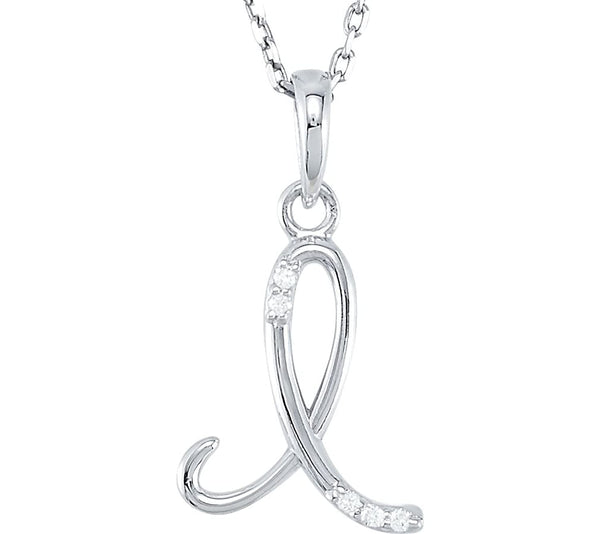 5-Stone Diamond Letter 'I' Initial Sterling Silver Pendant Necklace, 18" (.03 Cttw, GH, I2)