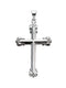 Ornate Cross Rhodium-Plated 14k White Gold Pendant (34.50X23.50)