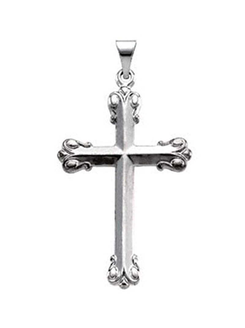 Ornate Cross Sterling Silver Pendant (34.50X23.50)