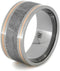 Gibeon Meteorite with Copper Pinstripe 11mm Comfort-Fit Titanium Wedding Band