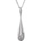 Diamond Teardrop 14k White Gold Pendant Necklace, 18" (1/5 Cttw)