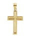 Inlay Cross 14k Yellow Gold Pendant (20.00X13.00 MM)