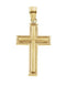 Inlay Cross 14k Yellow Gold Pendant (29.00X19.00 MM)