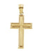 Inlay Cross 14k Yellow Gold Pendant (23.75X15.50 MM)