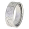 Engraved Deer Antler Pattern 8mm Comfort Fit Titanium Band