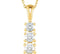 3-Stone Diamond 14k Yellow Gold pendant Necklace, 18" (.50 Ctw, GH, I1)