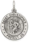 Sterling Silver St. Christopher US Navy Medal Pendant (25X20 MM)