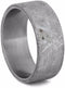 2-Stone Black Diamond, Gibeon Meteorite 10mm Comfort-Fit Matte Titanium Wedding Band, Size 7